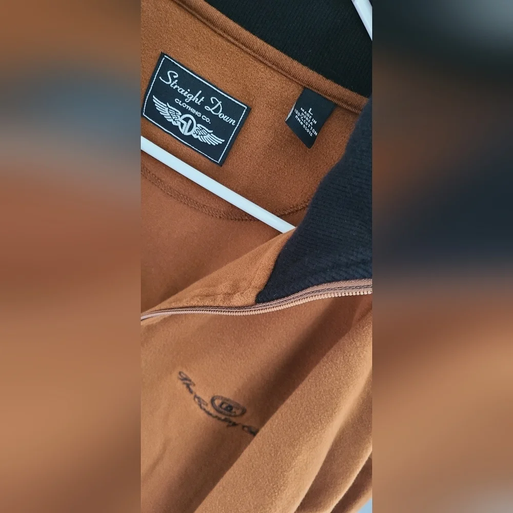 Straight Down Quarter zip pullover‎ sweatshirt with collar golf attire DC